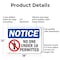 Signmission No One Under 18 Permitted OSHA Notice Sign, Aluminum, 18in W x 12in L, 2PK OS-2PACK-NS-A-1218-L-16152 - alternate 2